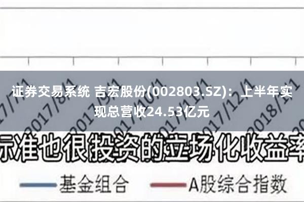 证券交易系统 吉宏股份(002803.SZ)：上半年实现总营收24.53亿元