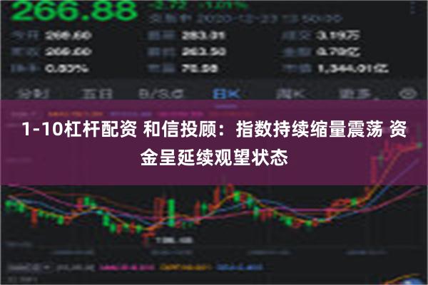 1-10杠杆配资 和信投顾：指数持续缩量震荡 资金呈延续观望状态