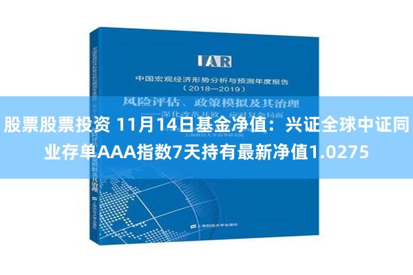 股票股票投资 11月14日基金净值：兴证全球中证同业存单AAA指数7天持有最新净值1.0275